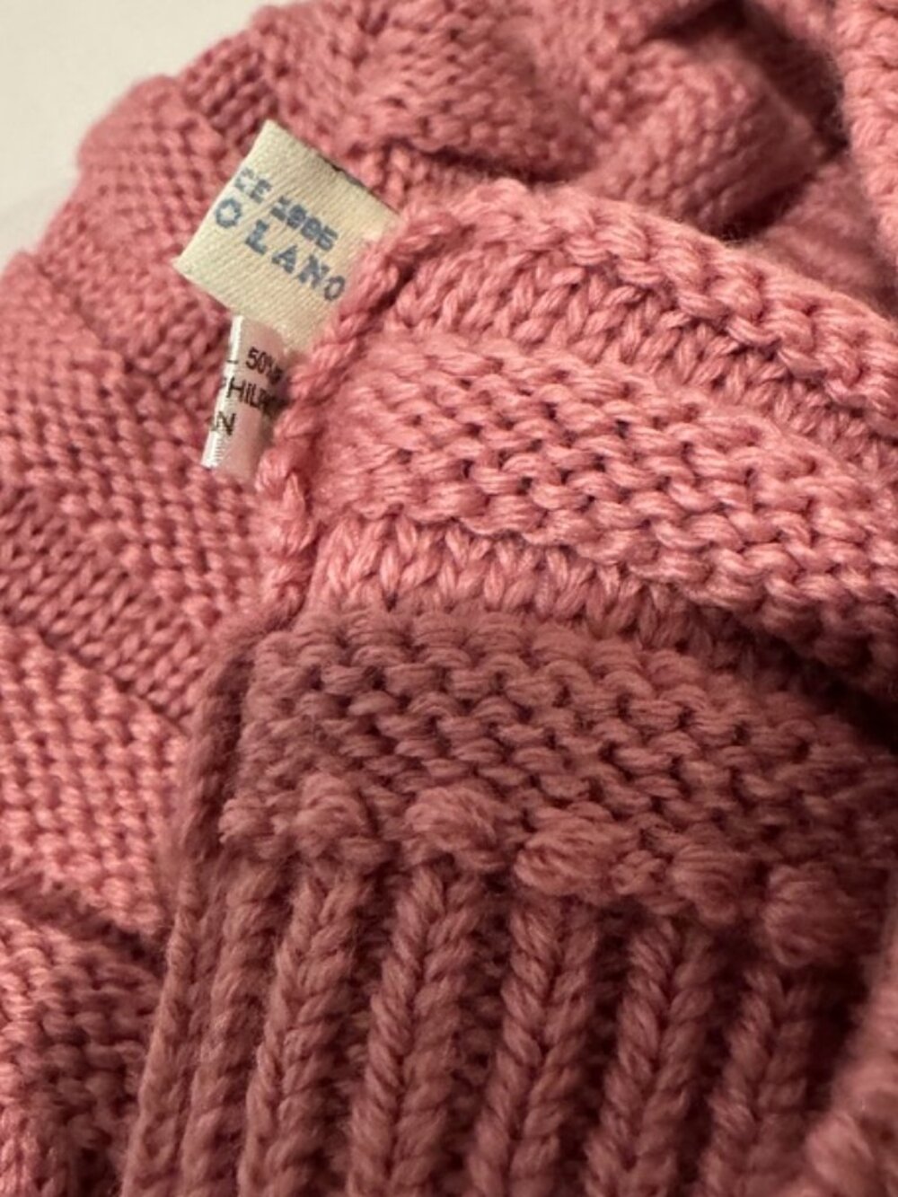 Portolano Knitted Pink Wool Winter Beanie - Perfect Condition - Picture 4 of 5